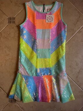 NWT Cheeky Plum Sequin Rainbow Dress